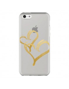 Coque iPhone 5C Deux Coeurs Love Amour Transparente -...