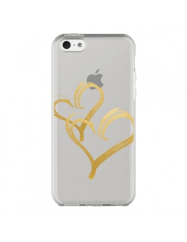 Coque iPhone 5C Deux Coeurs Love Amour Transparente - Sylvia Cook