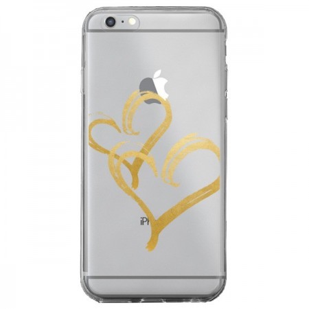 Coque iPhone 6 Plus et 6S Plus Deux Coeurs Love Amour Transparente - Sylvia Cook