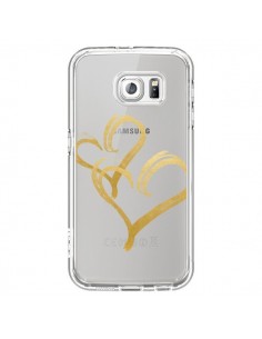 Coque Deux Coeurs Love Amour Transparente pour Samsung...