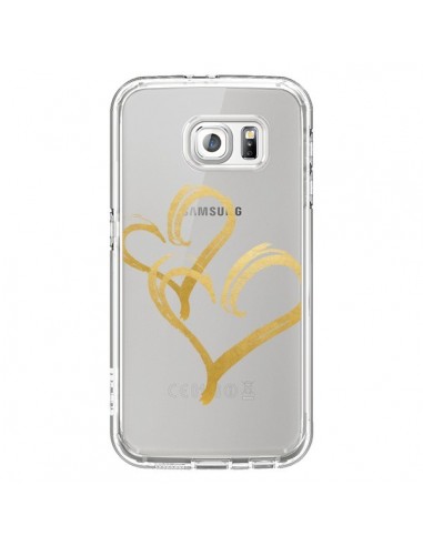 Coque Deux Coeurs Love Amour Transparente pour Samsung Galaxy S6 - Sylvia Cook
