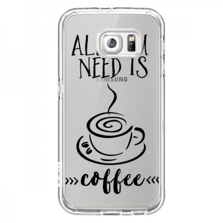 Coque All you need is coffee Transparente pour Samsung Galaxy S6 - Sylvia Cook