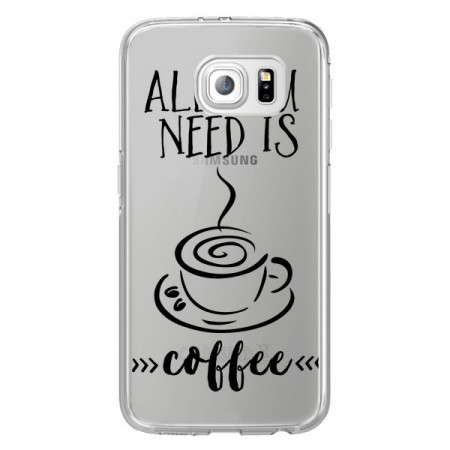 Coque All you need is coffee Transparente pour Samsung Galaxy S6 Edge - Sylvia Cook