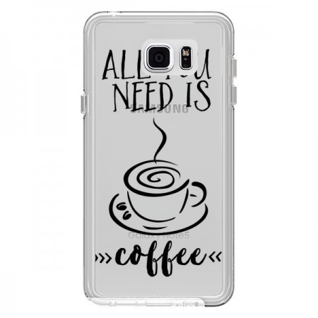 Coque All you need is coffee Transparente pour Samsung Galaxy Note 5 - Sylvia Cook