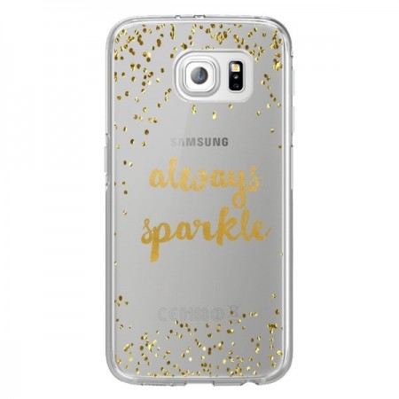 Coque Always Sparkle, Brille Toujours Transparente pour Samsung Galaxy S6 Edge - Sylvia Cook