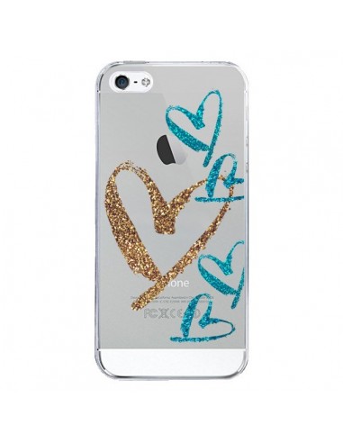 Coque iPhone 5/5S et SE Coeurs Heart Love Amour Transparente - Sylvia Cook