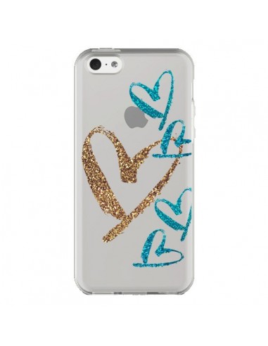 Coque iPhone 5C Coeurs Heart Love Amour Transparente - Sylvia Cook