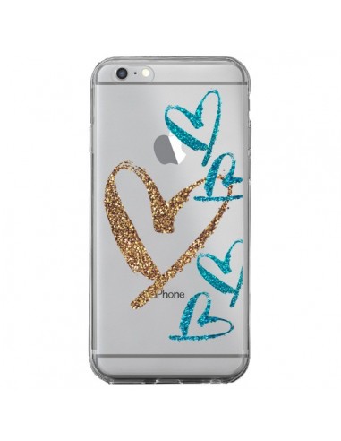 Coque iPhone 6 Plus et 6S Plus Coeurs Heart Love Amour Transparente - Sylvia Cook
