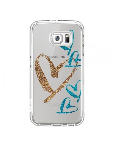 Coque Coeurs Heart Love Amour Transparente pour Samsung Galaxy S6 - Sylvia Cook