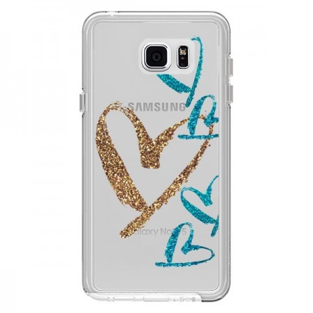 Coque Coeurs Heart Love Amour Transparente pour Samsung Galaxy Note 5 - Sylvia Cook