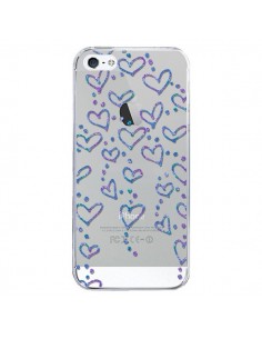 Coque iPhone 5/5S et SE Floating hearts coeurs flottants...