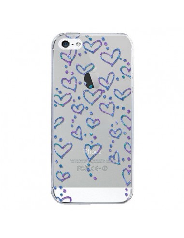 Coque iPhone 5/5S et SE Floating hearts coeurs flottants Transparente - Sylvia Cook