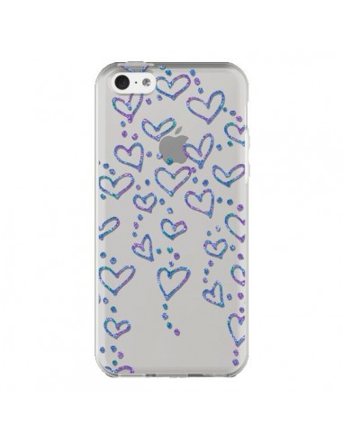 Coque iPhone 5C Floating hearts coeurs flottants Transparente - Sylvia Cook