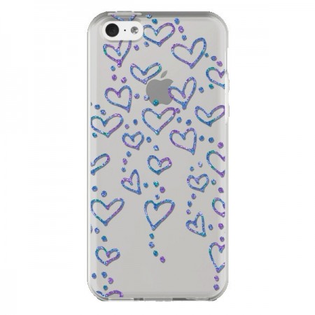 Coque iPhone 5C Floating hearts coeurs flottants Transparente - Sylvia Cook