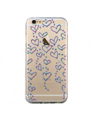 Coque iPhone 6 et 6S Floating hearts coeurs flottants Transparente - Sylvia Cook