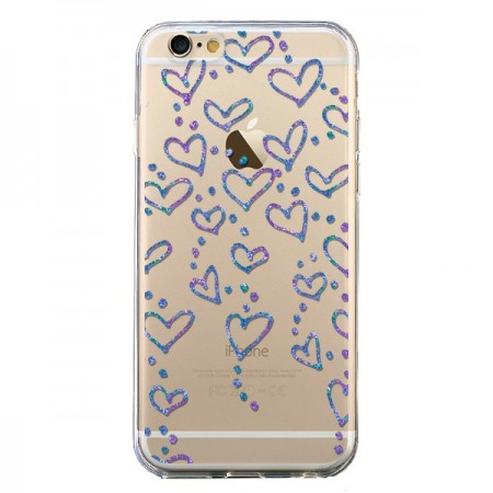 Coque iPhone 6 et 6S Floating hearts coeurs flottants Transparente - Sylvia Cook