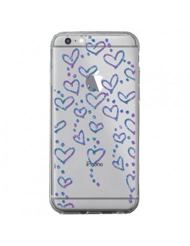 Coque iPhone 6 Plus et 6S Plus Floating hearts coeurs flottants Transparente - Sylvia Cook