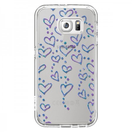 Coque Floating hearts coeurs flottants Transparente pour Samsung Galaxy S6 - Sylvia Cook