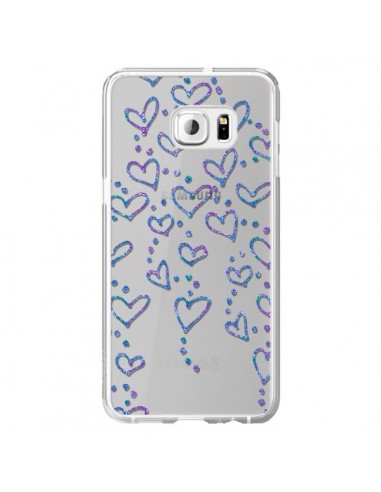 Coque Floating hearts coeurs flottants Transparente pour Samsung Galaxy S6 Edge Plus - Sylvia Cook