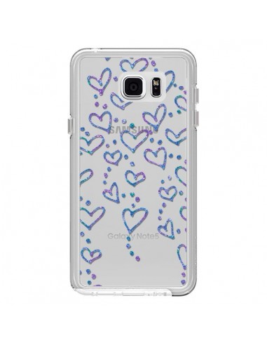 Coque Floating hearts coeurs flottants Transparente pour Samsung Galaxy Note 5 - Sylvia Cook