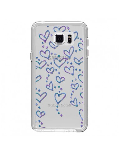 Coque Floating hearts coeurs flottants Transparente pour Samsung Galaxy Note 5 - Sylvia Cook