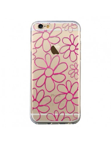 Coque iPhone 6 et 6S Flower Garden Pink Fleur Transparente - Sylvia Cook