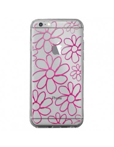 Coque iPhone 6 Plus et 6S Plus Flower Garden Pink Fleur Transparente - Sylvia Cook