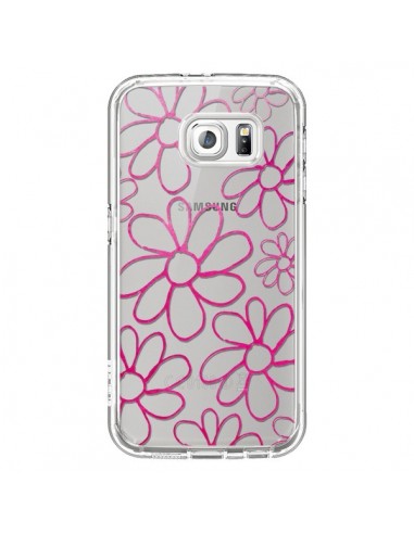 Coque Flower Garden Pink Fleur Transparente pour Samsung Galaxy S6 - Sylvia Cook