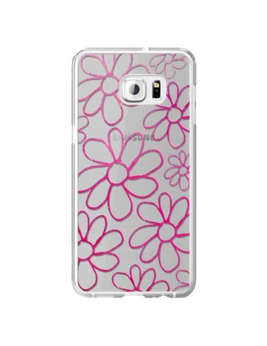 Coque Flower Garden Pink Fleur Transparente pour Samsung Galaxy S6 Edge Plus - Sylvia Cook