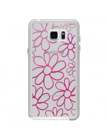 Coque Flower Garden Pink Fleur Transparente pour Samsung Galaxy Note 5 - Sylvia Cook