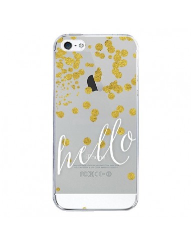 Coque iPhone 5/5S et SE Hello, Bonjour Transparente - Sylvia Cook