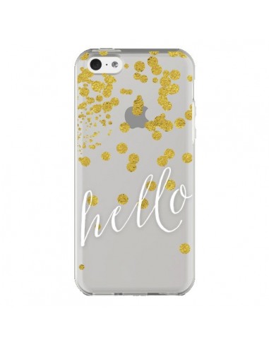 Coque iPhone 5C Hello, Bonjour Transparente - Sylvia Cook