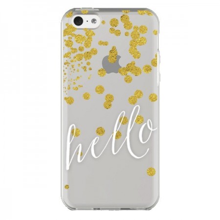 Coque iPhone 5C Hello, Bonjour Transparente - Sylvia Cook