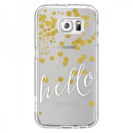 Coque Hello, Bonjour Transparente pour Samsung Galaxy S6 - Sylvia Cook