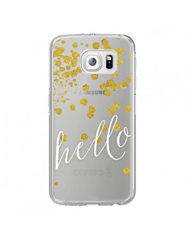 Coque Hello, Bonjour Transparente pour Samsung Galaxy S6 Edge - Sylvia Cook