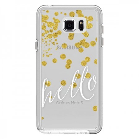 Coque Hello, Bonjour Transparente pour Samsung Galaxy Note 5 - Sylvia Cook