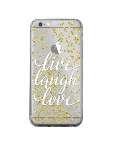 Coque iPhone 6 Plus et 6S Plus Live, Laugh, Love, Vie, Ris, Aime Transparente - Sylvia Cook