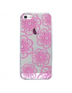 Coque iPhone 5/5S et SE Pink Doodle Flower Mandala Rose...