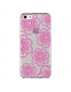Coque iPhone 5C Pink Doodle Flower Mandala Rose Fleur...