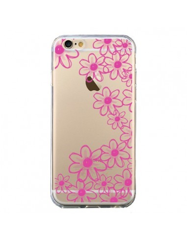 Coque iPhone 6 et 6S Pink Flowers Fleurs Roses Transparente - Sylvia Cook