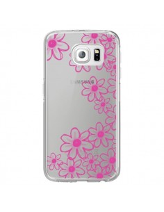 Coque Pink Flowers Fleurs Roses Transparente pour Samsung...