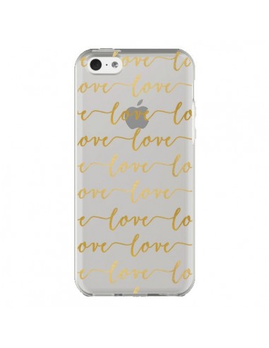 Coque iPhone 5C Love Amour Repeating Transparente - Sylvia Cook