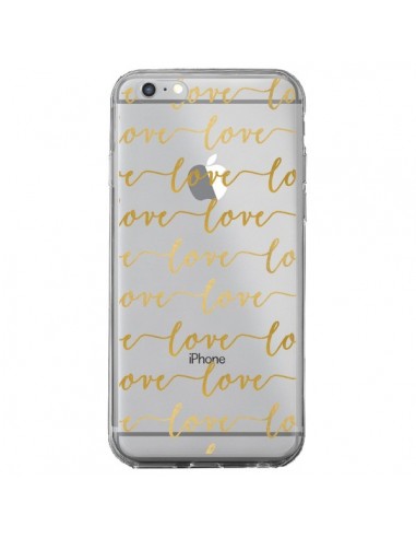 Coque iPhone 6 Plus et 6S Plus Love Amour Repeating Transparente - Sylvia Cook