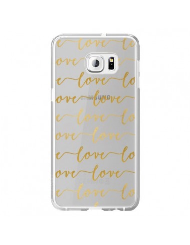 Coque Love Amour Repeating Transparente pour Samsung Galaxy S6 Edge Plus - Sylvia Cook