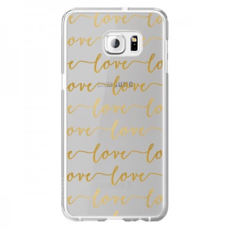 Coque Love Amour Repeating Transparente pour Samsung Galaxy S6 Edge Plus - Sylvia Cook