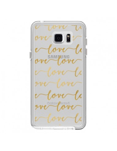 Coque Love Amour Repeating Transparente pour Samsung Galaxy Note 5 - Sylvia Cook