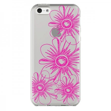 Coque iPhone 5C Spring Flower Fleurs Roses Transparente - Sylvia Cook