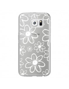 Coque Mandala Blanc White Flower Transparente pour...