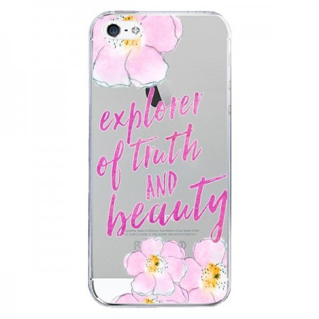 Coque iPhone 5/5S et SE Explorer of Truth and Beauty Transparente - Sylvia Cook