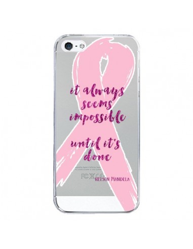 Coque iPhone 5/5S et SE It always seems impossible, cela semble toujours impossible Transparente - Sylvia Cook